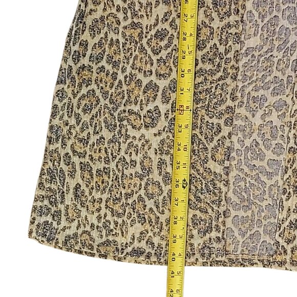 Another Reason Longline Duster Length Cardigan Boho Animal Print Open Front Sz L - Picture 9 of 13